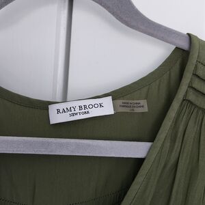 Ramy Brook olive green mini dress size L